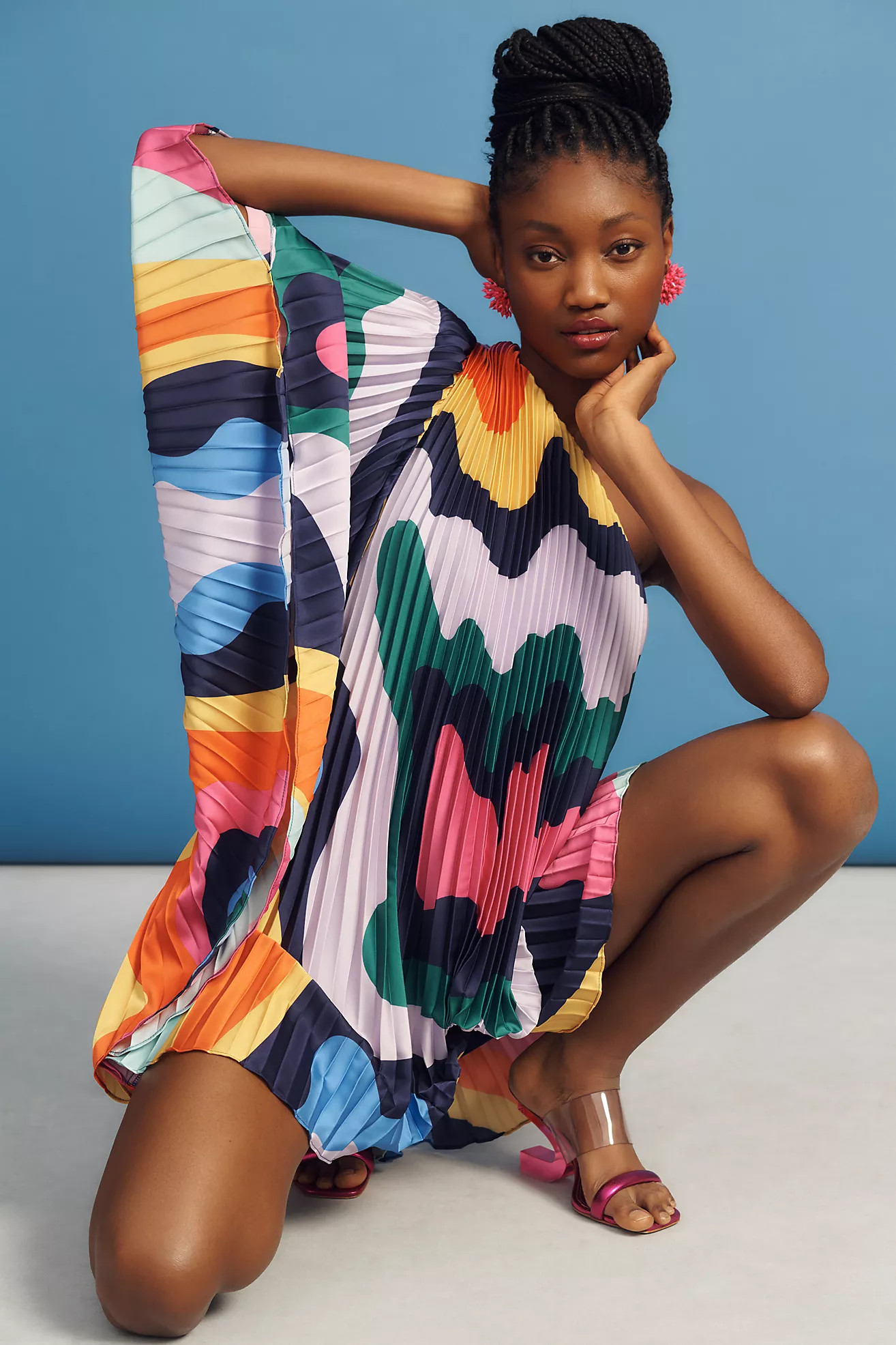 Hutch One-Shoulder Pleated Romper | Anthropologie (US)