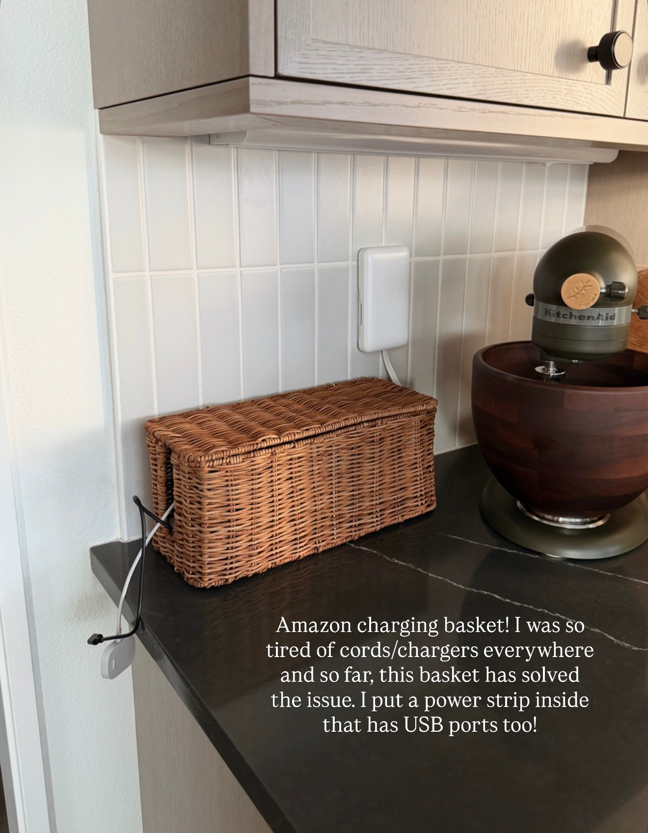 Does Amazon charging basket is a lifesaver! I bought a power strip that usb ports in it too. 

#LTKHome