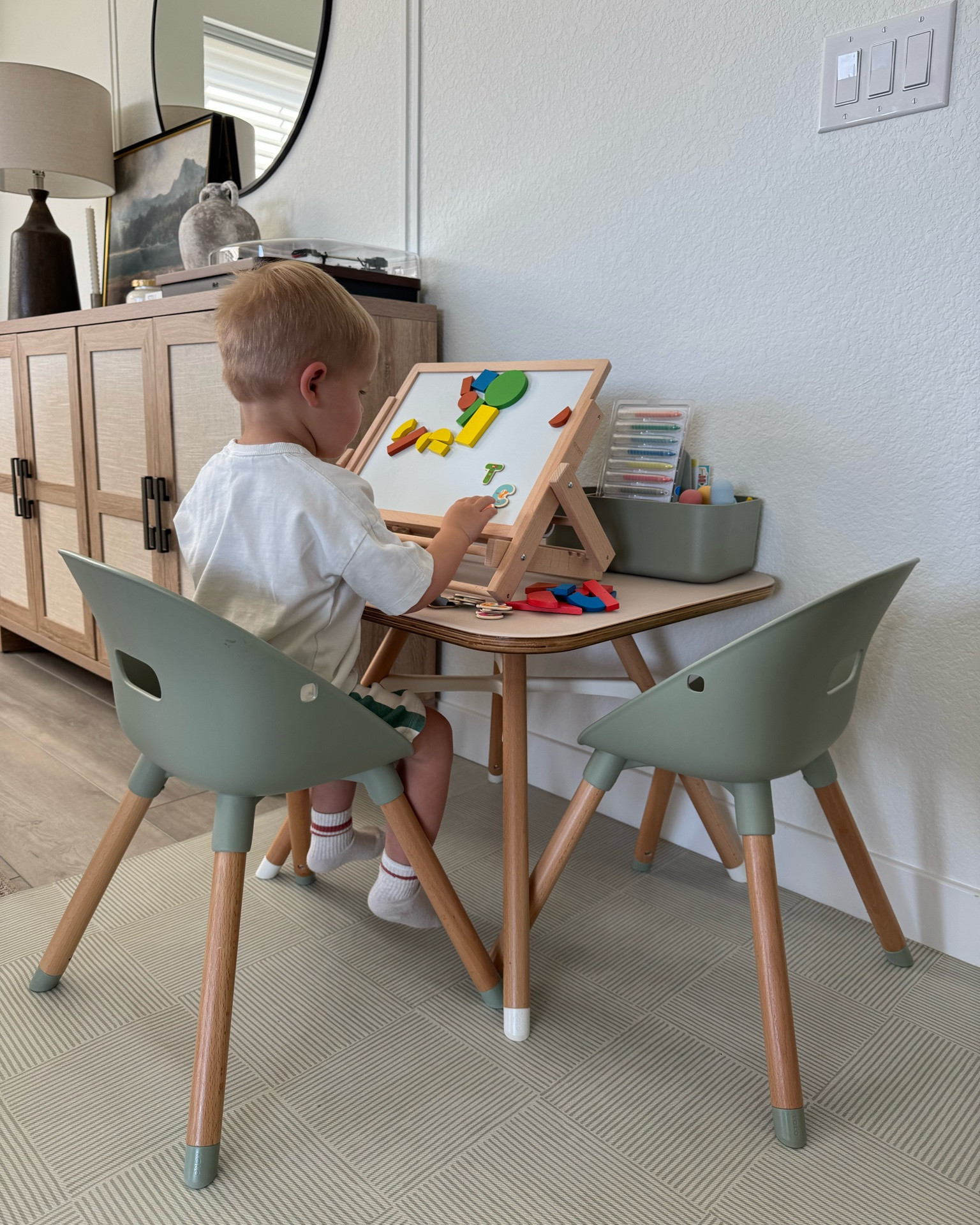 Wooden Easel for Kids, Foldable Double-Sided Magnetic Board

#LTKKids #LTKBaby