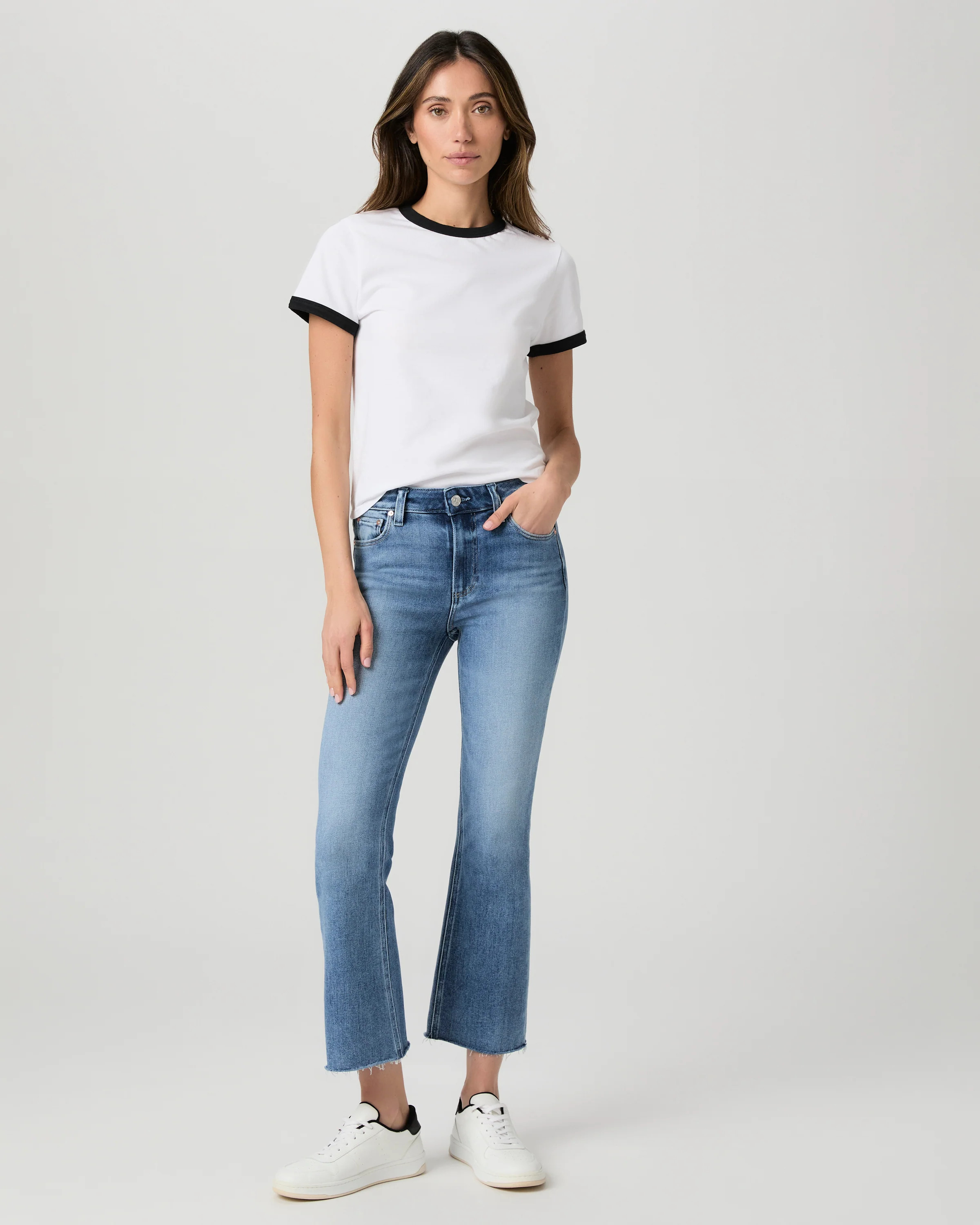 Colette Crop Flare Jean | Paige