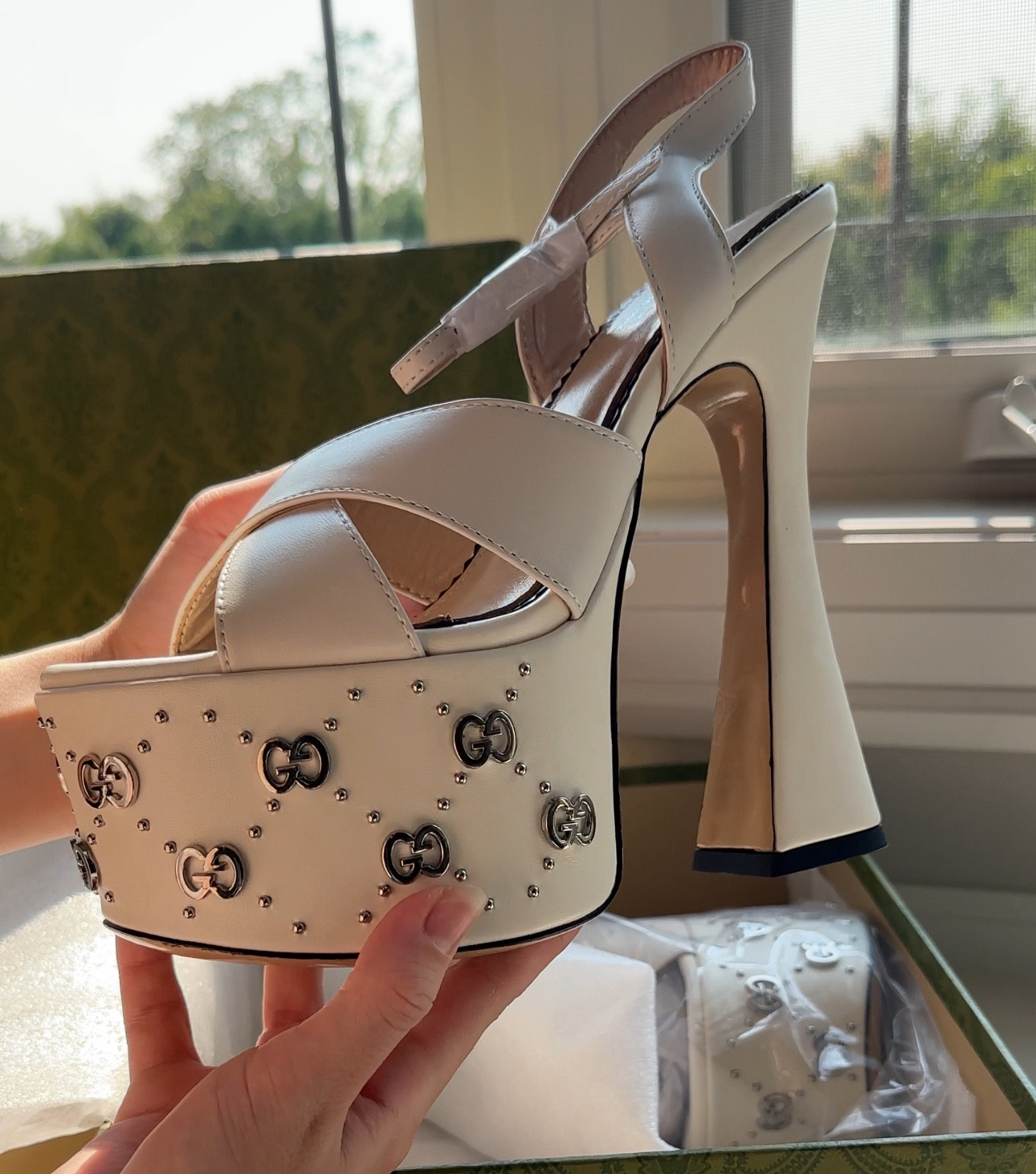 Gucci embellished leather platform heels. Packaging was exact, comes with box, dust bag, authentication cards. True to size. So many colours to choose from!

#LTKpartywear #LTKspring #LTKsummer