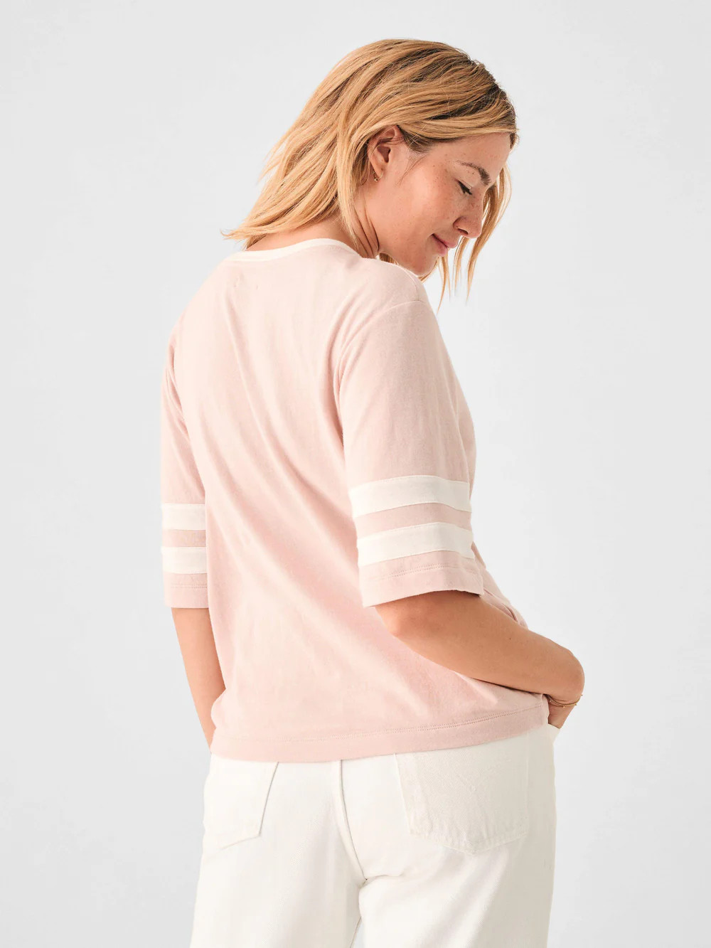 Cloud Cotton Varsity Tee | Faherty