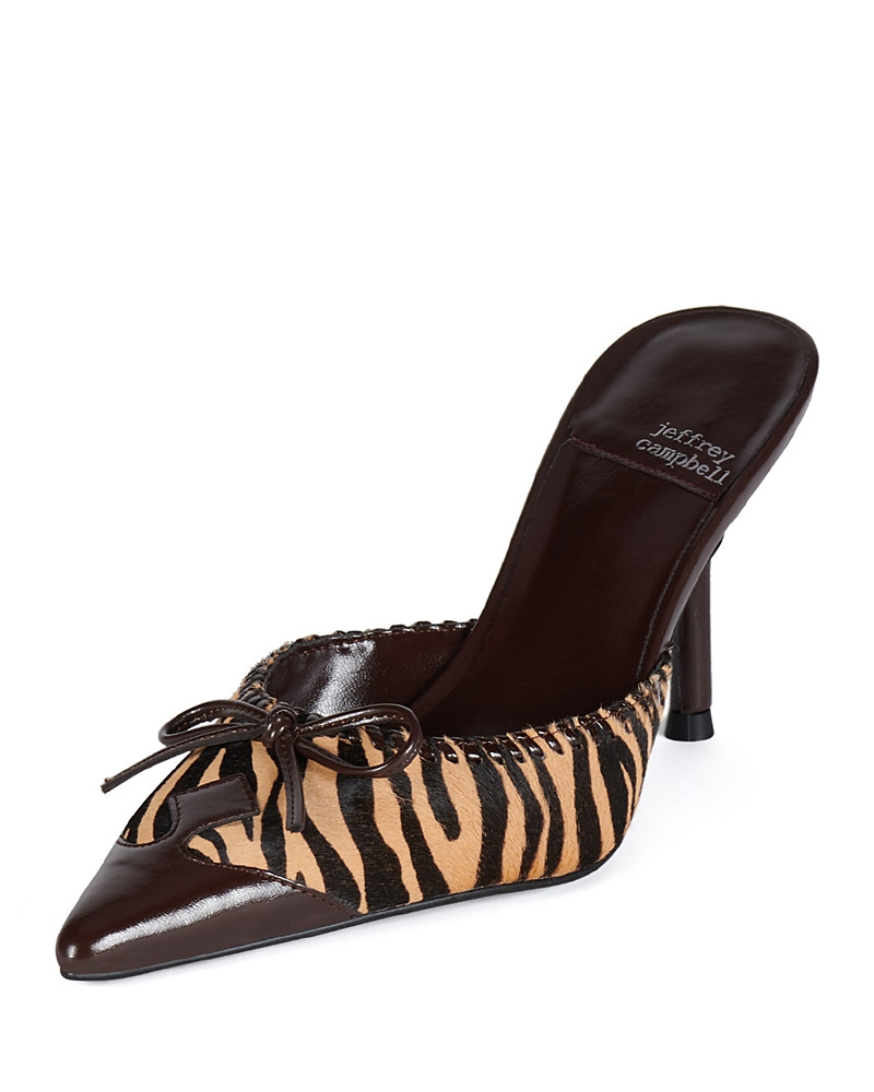 Jeffrey Campbell Women's Clara-b-f Pointed Toe Calf Hair High Heel Mules | Bloomingdale's (US)