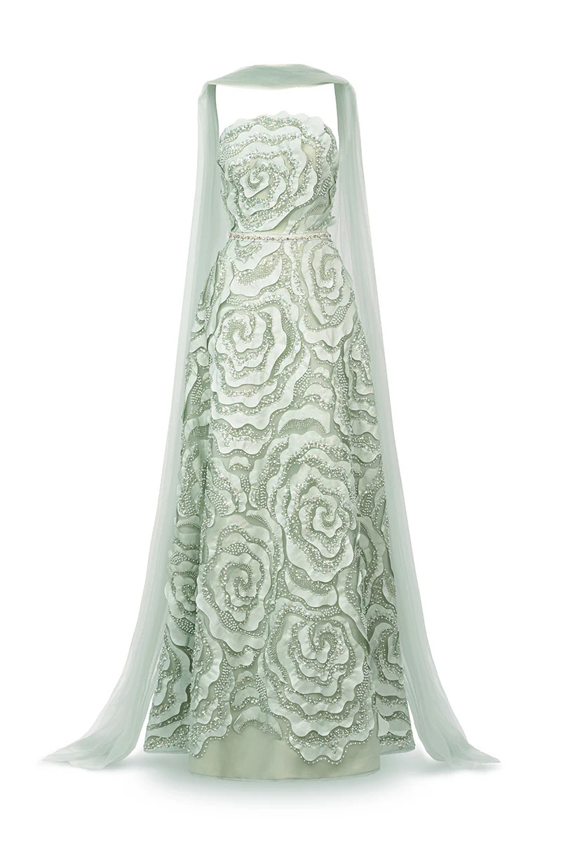 FLOWER WAVE A LINE MAXI DRESS WITH SCARF DETAIL | HAPPY CLOTHING | CULT MIA | CULT MIA UK LTD