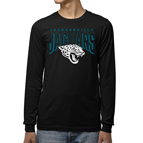 Junk Food Clothing x NFL - Jacksonville Jaguars - Bold Logo - Unisex Adult Long Sleeve T-Shirt for Men and Women - Size X-Large | Amazon (US)