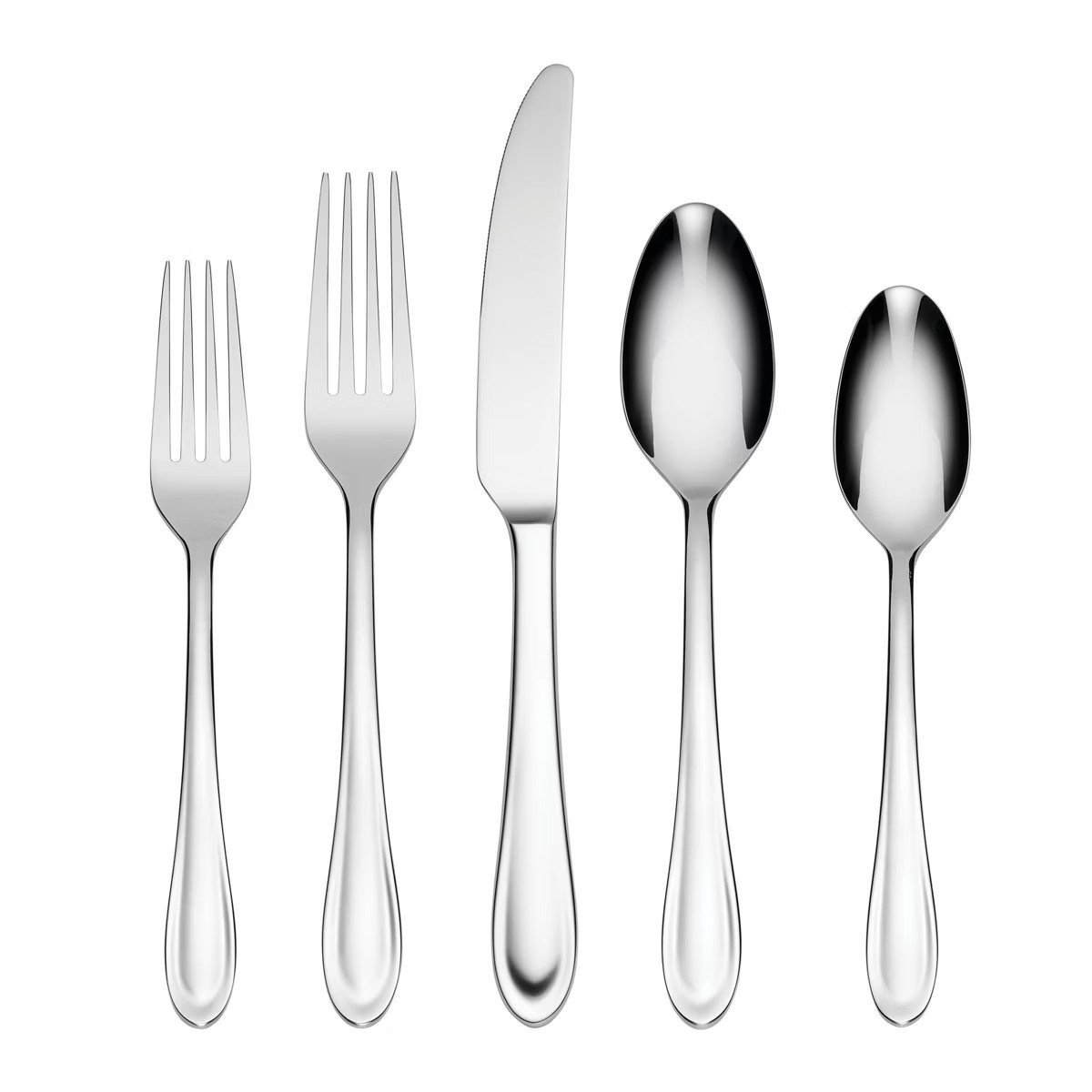 Oneida 45pc Brynn Flatware Set Silver: Stainless Steel, Service for 8, Dishwasher-Safe, Includes ... | Target