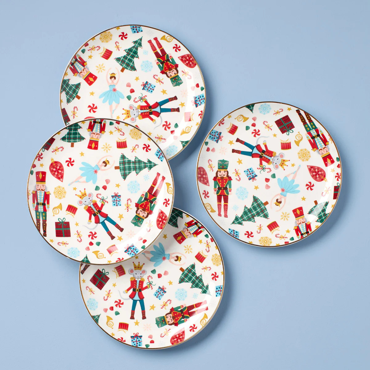 Nutcracker Ballet Accent Plates - Set of 4 | Lenox