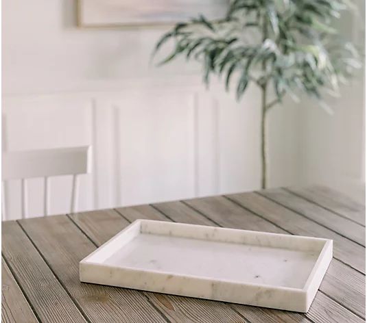 17" Marble Decor Tray By Lauren McBride - QVC.com | QVC