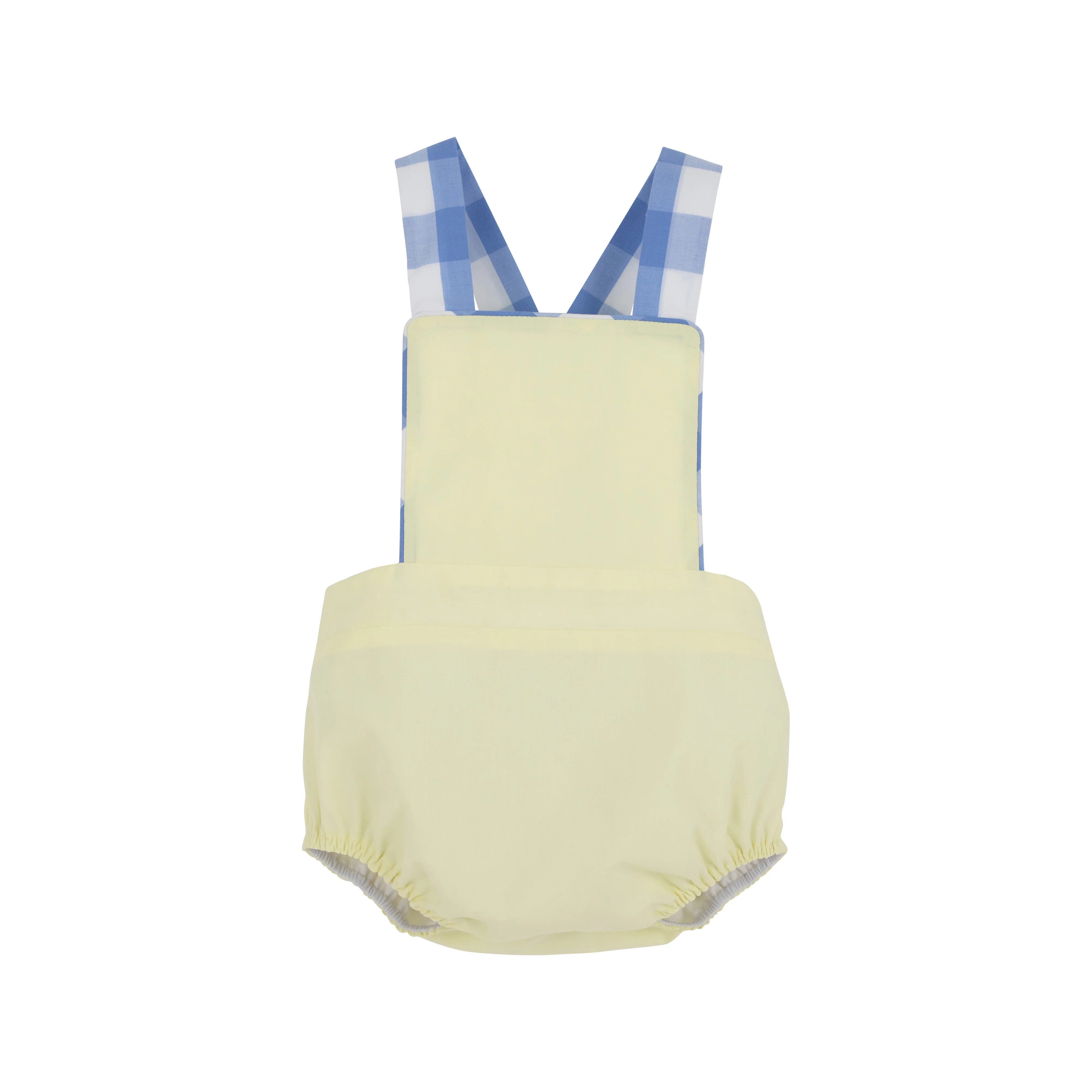 Sayre Sunsuit - Bellport Butter Yellow with Park City Periwinkle Check | The Beaufort Bonnet Company