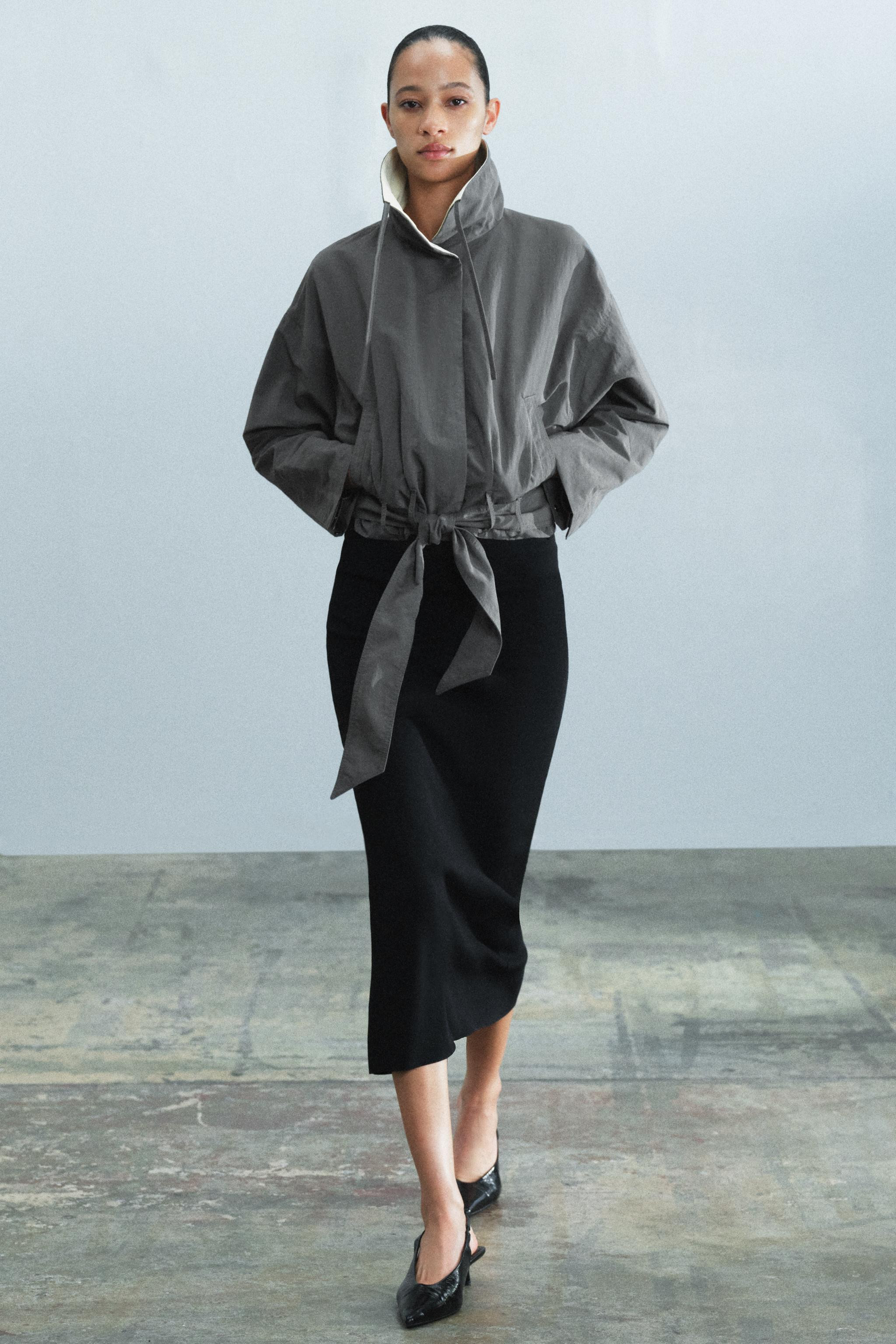 ZW COLLECTION SHORT BELTED JACKET | Zara UK