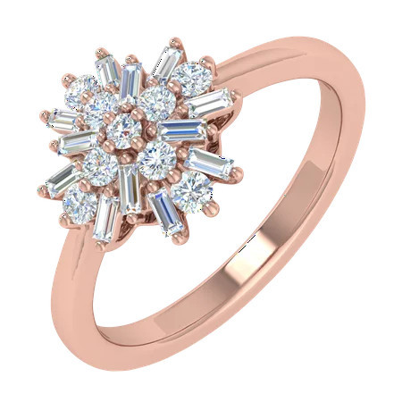 1/3 Carat Diamond Ring Band in 10K Rose Gold (Ring Size 5.25) | Walmart (US)