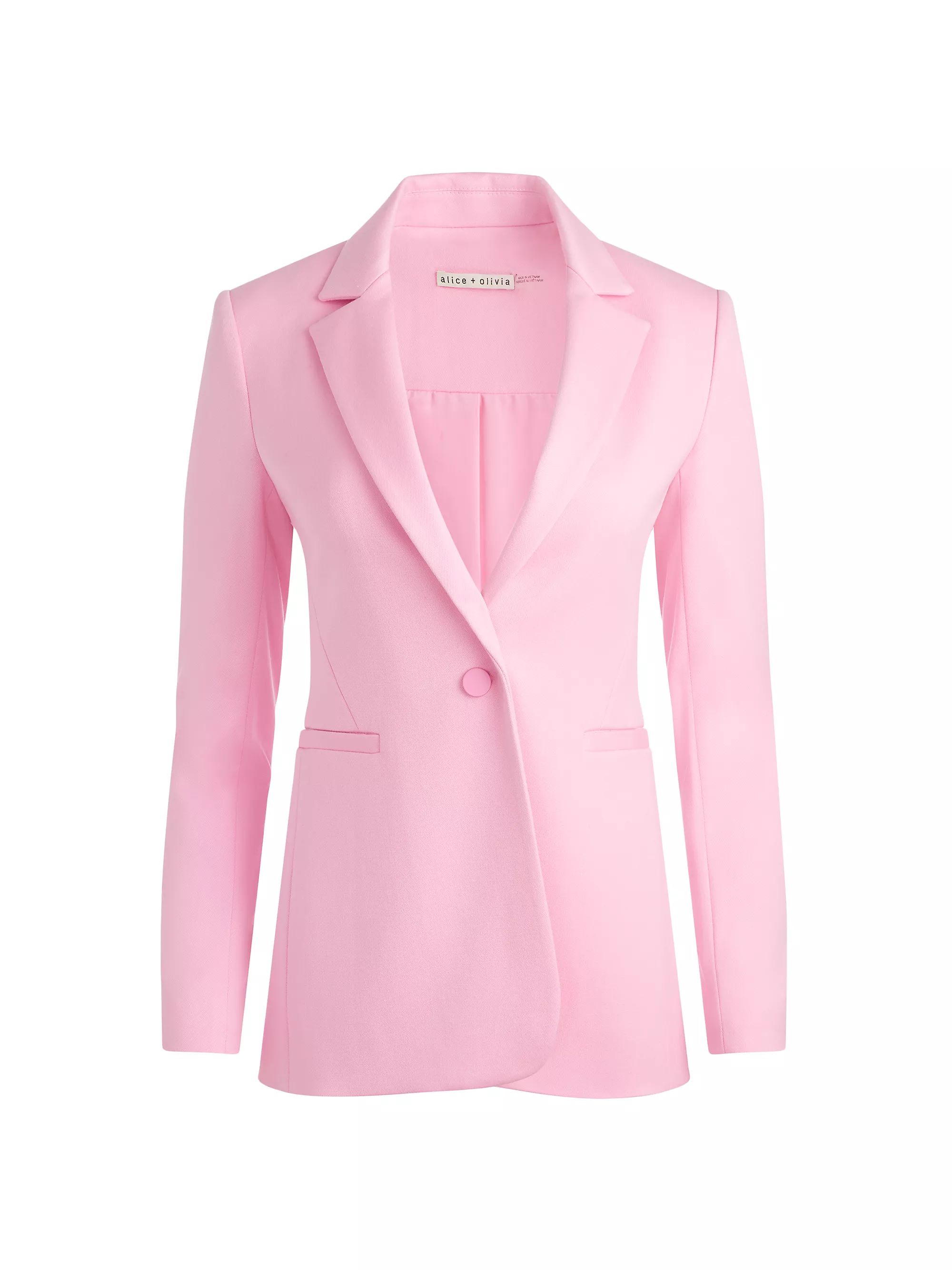Shop Alice + Olivia Macey Fitted Slit-Sleeve Blazer | Saks Fifth Avenue | Saks Fifth Avenue