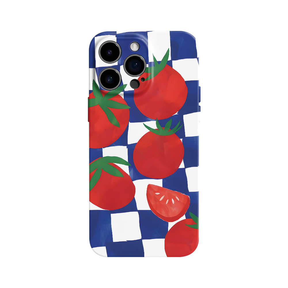 tomato blue and white   pattern chic cool unique phone case, shockproof hard case, suitable for i... | Temu Affiliate Program