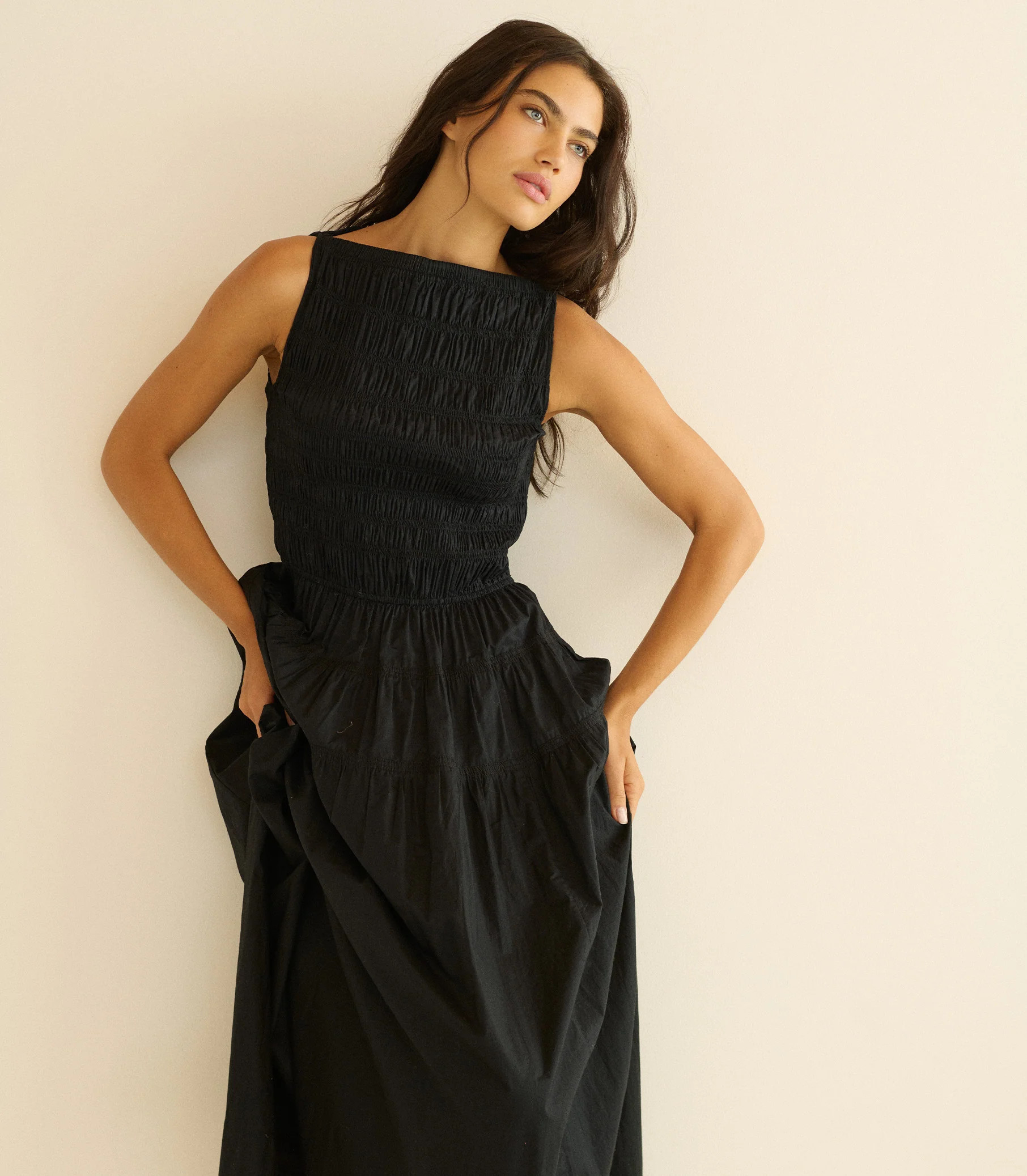 Melie Dress - Black | DÔEN | DOEN