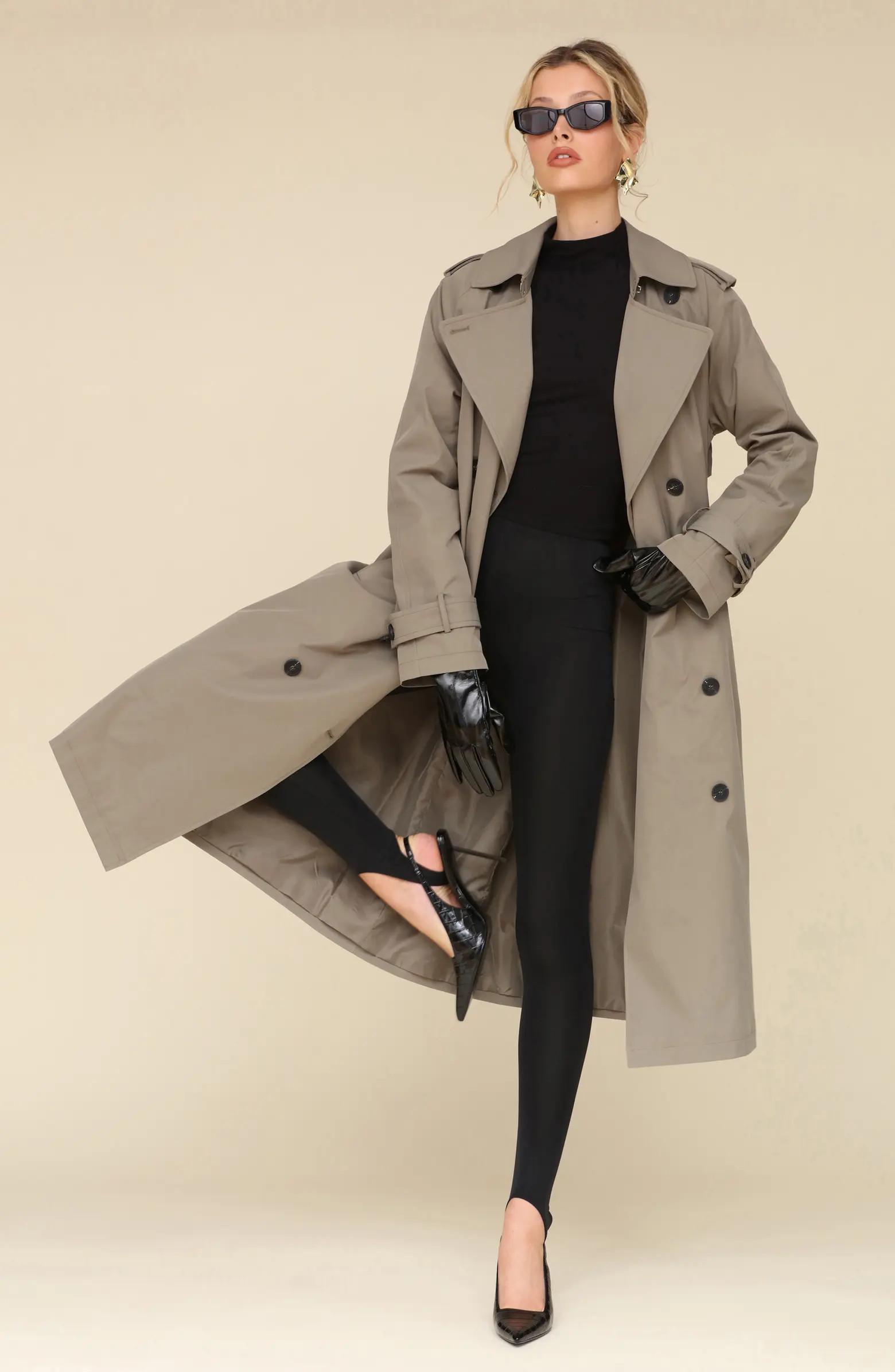 City Relaxed Water Resistant Belted Trench Coat | Nordstrom