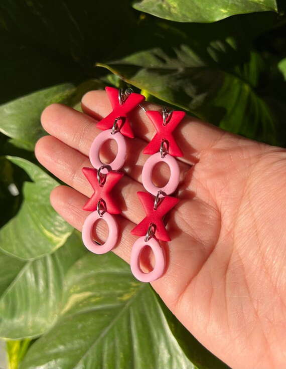XOXO Earrings  Valentines Day  Vday Earrings  Polymer Clay | Etsy | Etsy (US)