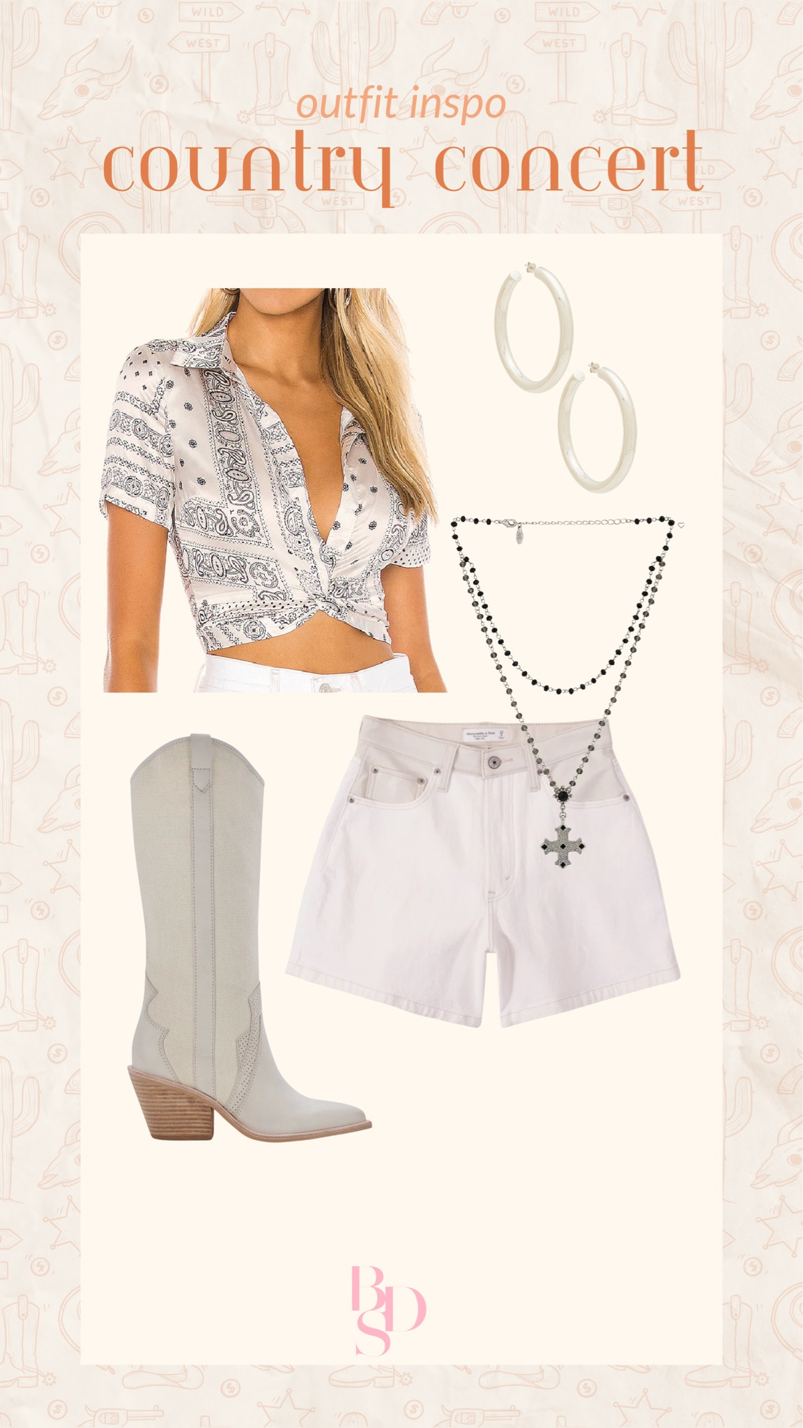 Country Concert outfit inspo!

What to wear to stagecoach, country concert outfit inspo, denim shorts outfit, casual style, what to wear with cowboy boots, cowgirl boots, how to wear cowboy boots, spring outfits, Nashville outfits 

#LTKunder100 #LTKFestival #LTKFind