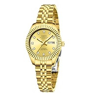 NIBOSI Watches for Women Analog Quartz Stainless Steel Dial with Day Date Luminous Waterproof Dai... | Amazon (US)