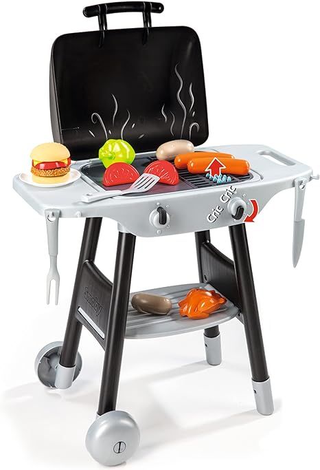 Smoby Smoby Roleplay BBQ Plancha Grill with 16-piece accessory set, Black Playset, 19.69 x 14.57 ... | Amazon (US)