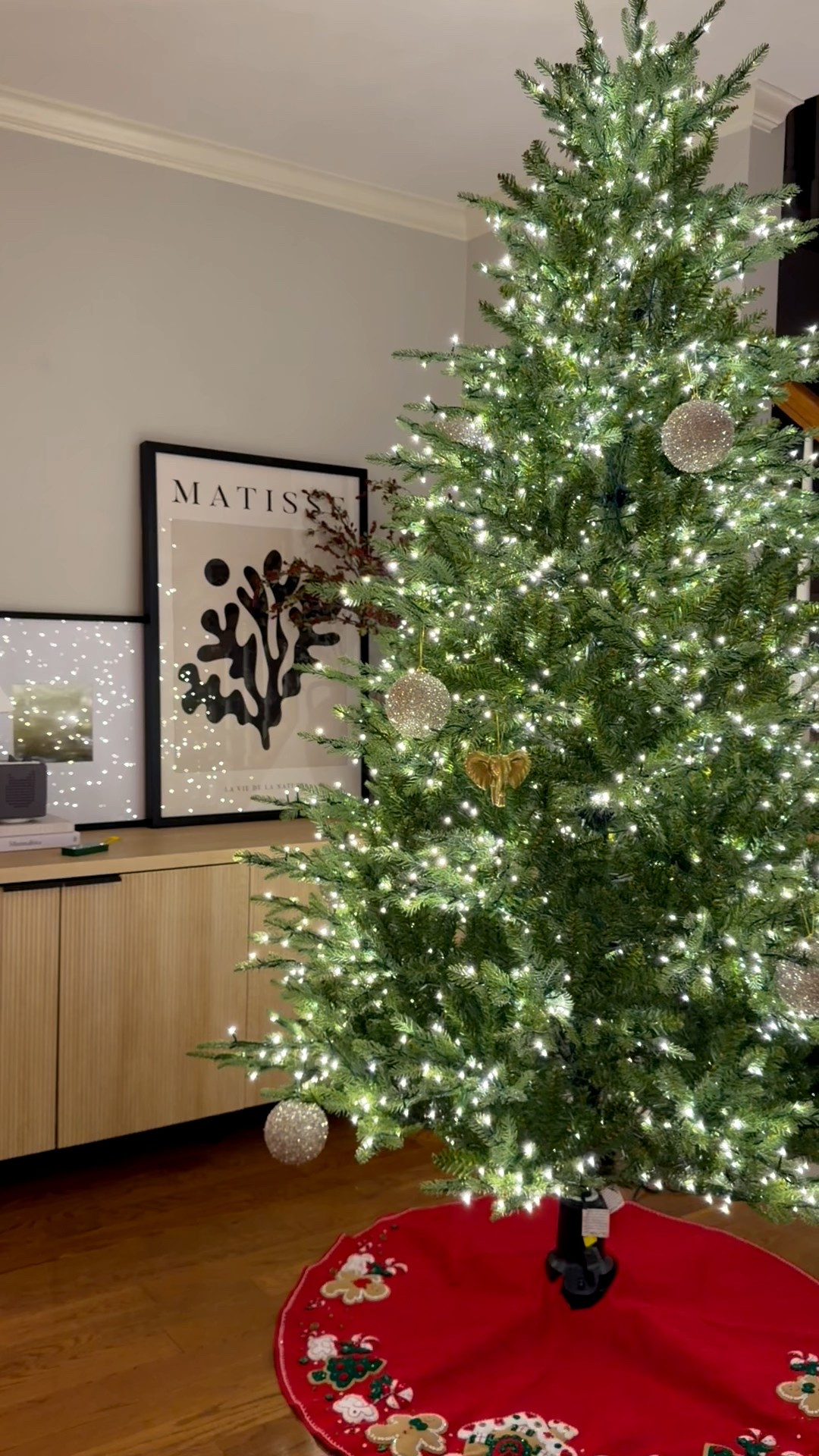 My in laws gifted us a rotating tree stand years ago and it’s so nice so you can make use of the whole tree and be able to see all of the ornaments! Clearly we haven’t decorated ours yet 🙃 but it’s great when it all is!

#LTKSeasonal #LTKHoliday #LTKHome