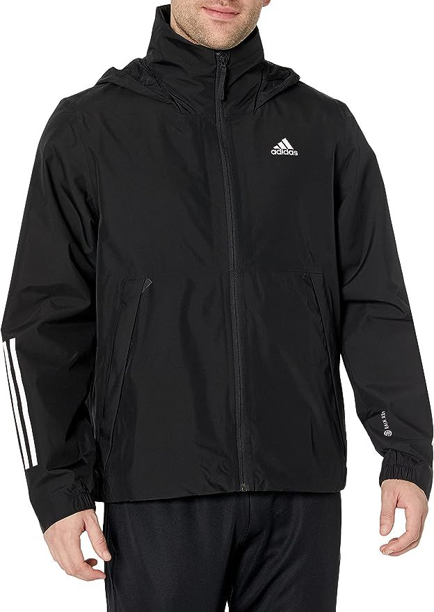 adidas Men's BSC 3-Stripes RAIN.RDY Jacket | Amazon (US)