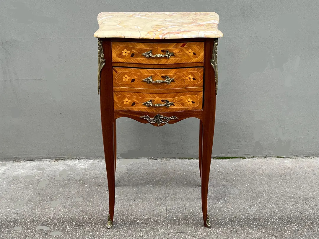 French Louis XV Style Large Rosewood Side Table Nightstand - Etsy | Etsy (US)