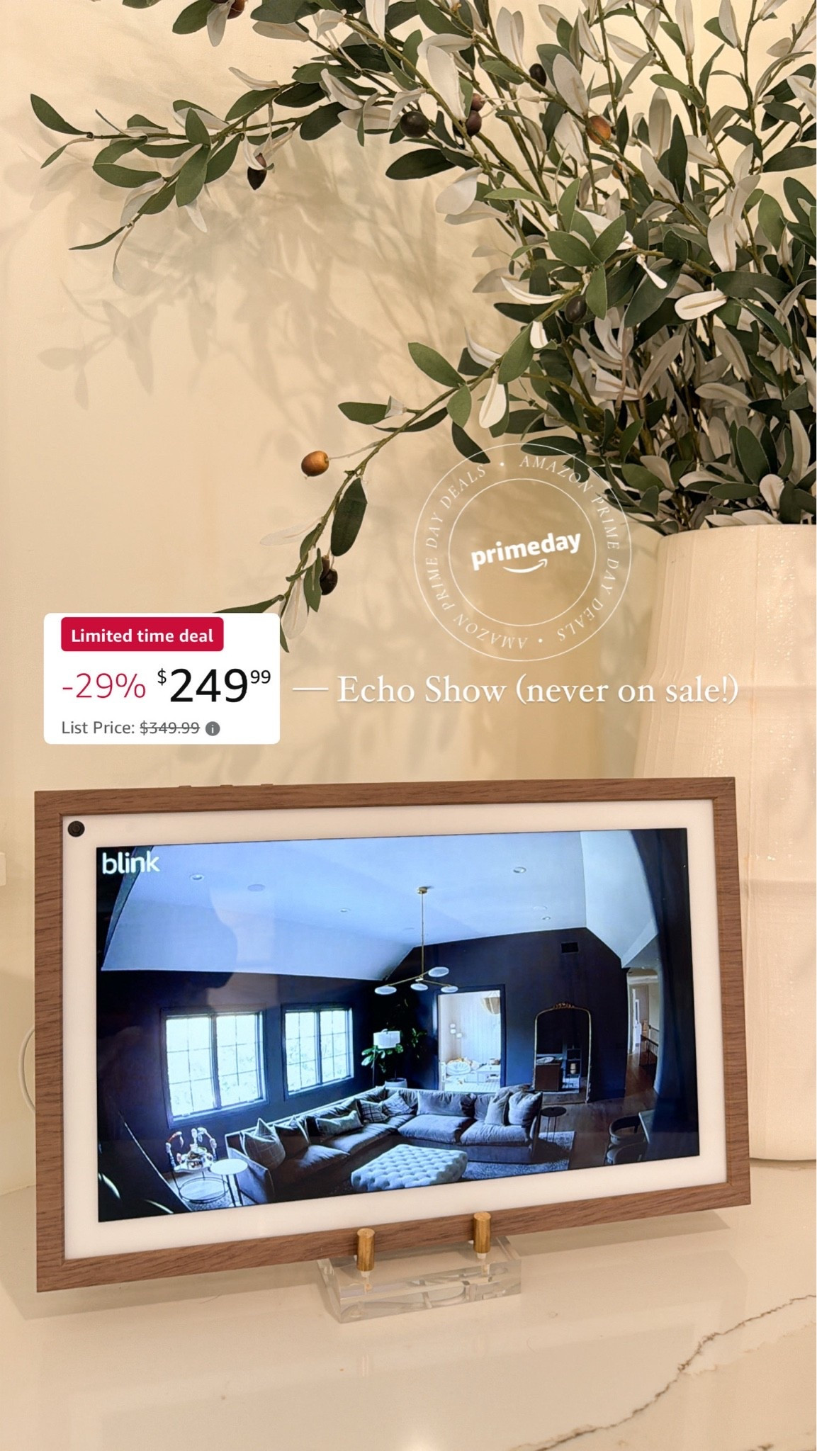 Amazon Echo Show 30% off for a limited time! Almost never goes on sale— we love using this with the connected camera to watch the boys playing upstairs while I cook dinner downstairs. Can also use it to play music, set reminders, grocery lists, etc!