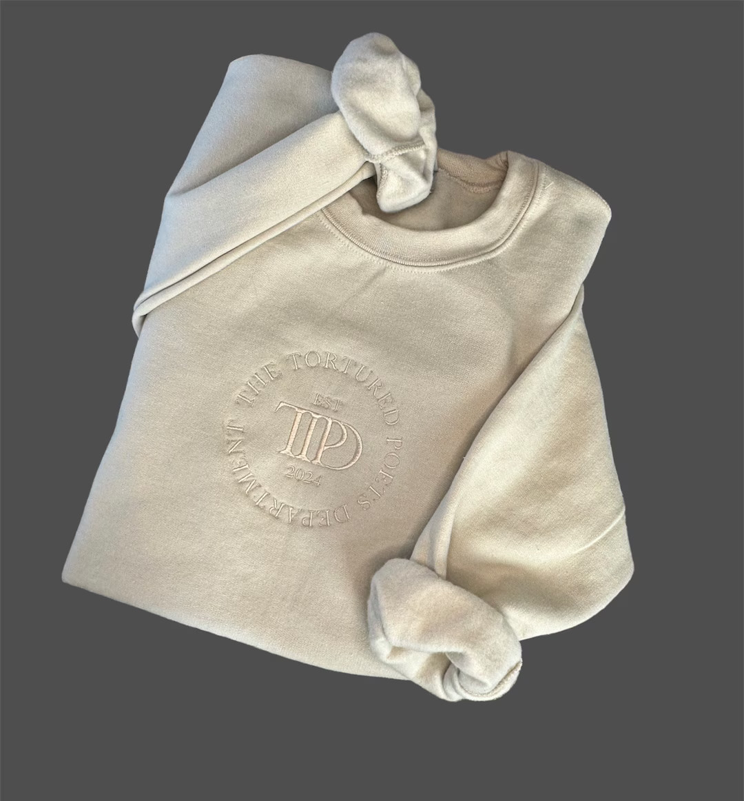 TTPD Poetry embroidered crewneck |  All is Fair Sweatshirt | Gift for Swiftie | Gift for Her him|... | Etsy (US)