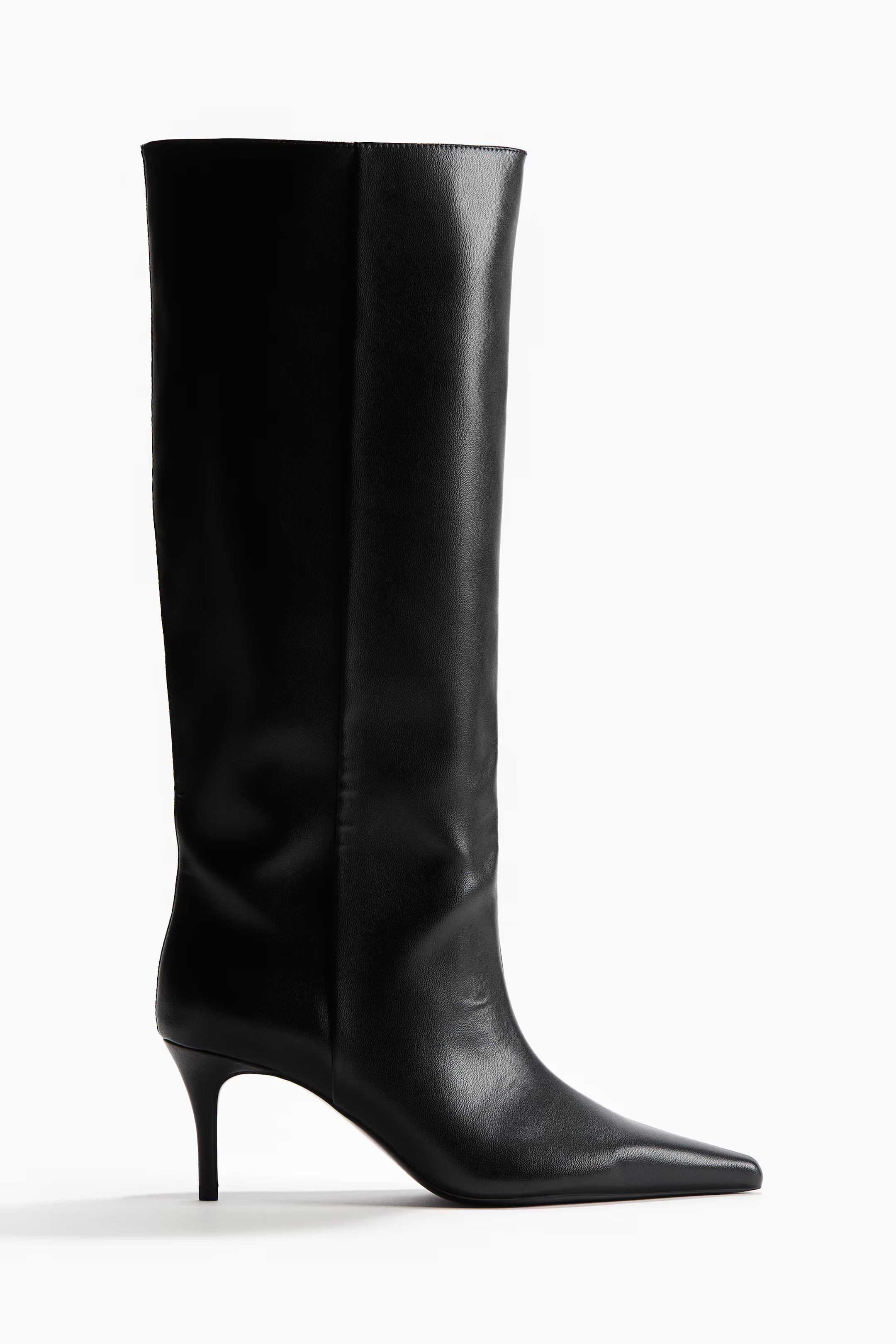 Knee-high boots - High heel - Black - Ladies | H&M GB | H&M (UK, MY, IN, SG, PH, TW, HK)