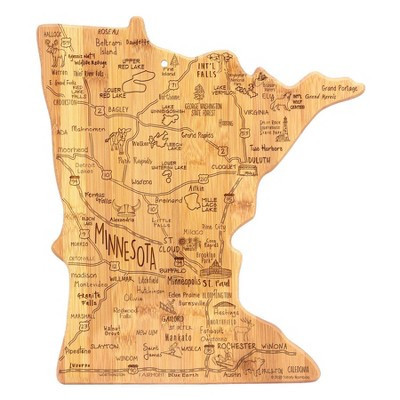 Totally Bamboo Destination Minnesota Cutting Board: Lightweight Bamboo State Design, 13.25" x 11.75", Hand Wash | Target