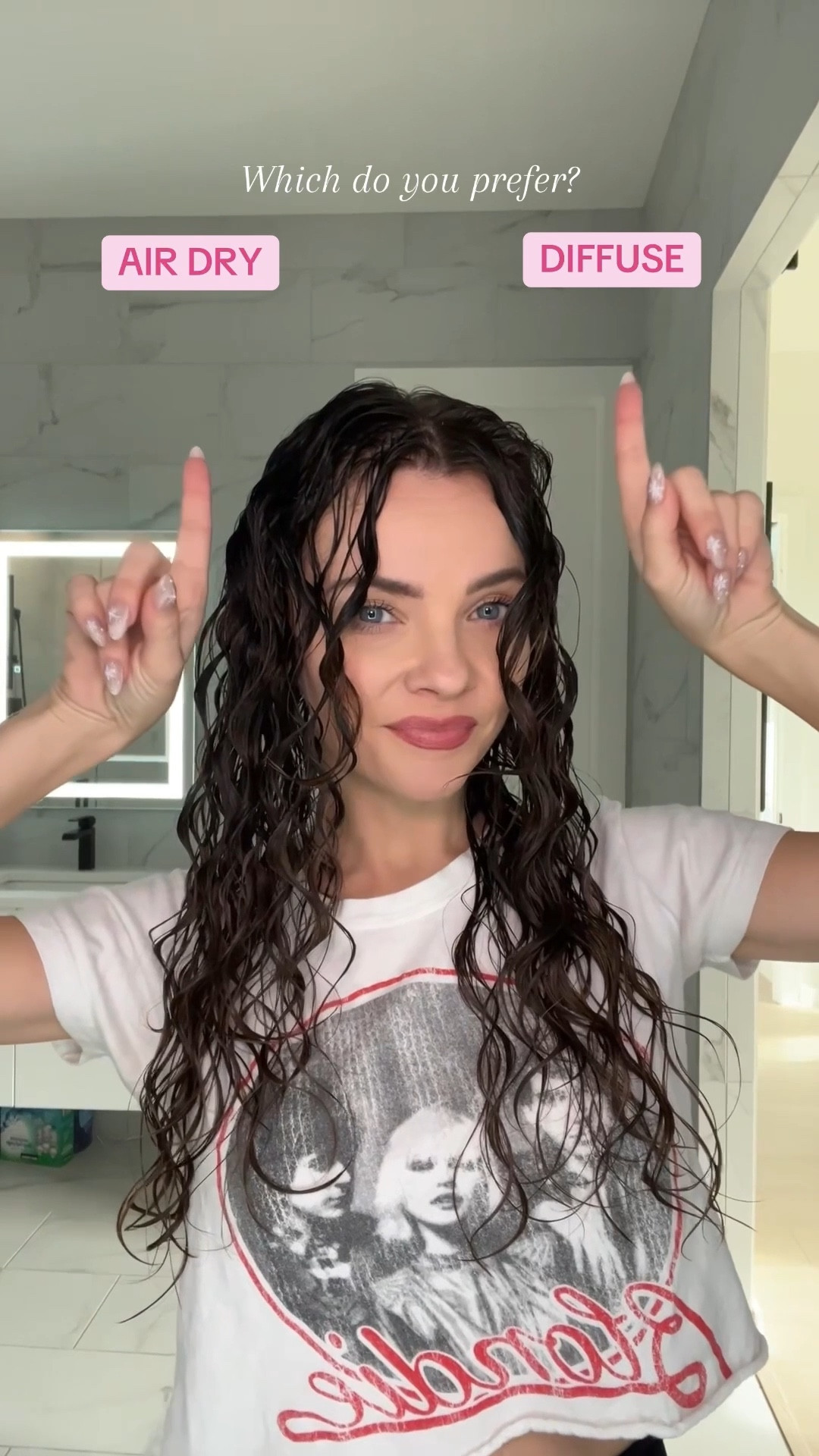 Air Dry vs Diffusing - Which do you prefer? ✨

I’m often asked why I choose to diffuse and my answer is pretty easy. I diffuse because it gives me my best desired results.
___

A few call outs:

➰ The diffuser helps lift the hair and give it more bounce and volume
➰ Air drying gives me a looser wave pattern as the water weighs down my hair in the drying process
➰ Diffusing half my head only took 10 minutes (usually ~20 mins for my entire head)
➰ Air drying the other half took 10x as long
➰ Since I was trying to keep each half separated, I couldn’t flip my hair upside down to dry, which gave me a flatter root. For more volume, dry side to side and upside down.

#LTKBeauty #LTKgrwm #LTKFindsUnder100