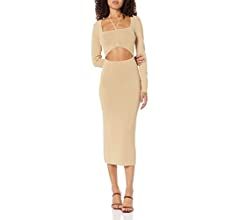 The Drop Women's Corbin Long-Sleeve Halter Detail Cut-Out Midi Dress | Amazon (US)
