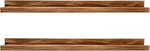 Wall Ledges Picture Shelf Display Floating Shelves 48-inch, Set of 2, Picture Ledge Shelf Wood fo... | Amazon (US)