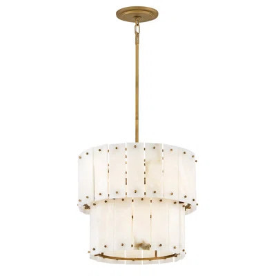Simone 4 - Light Steel Dimmable Drum Chandelier | Wayfair North America