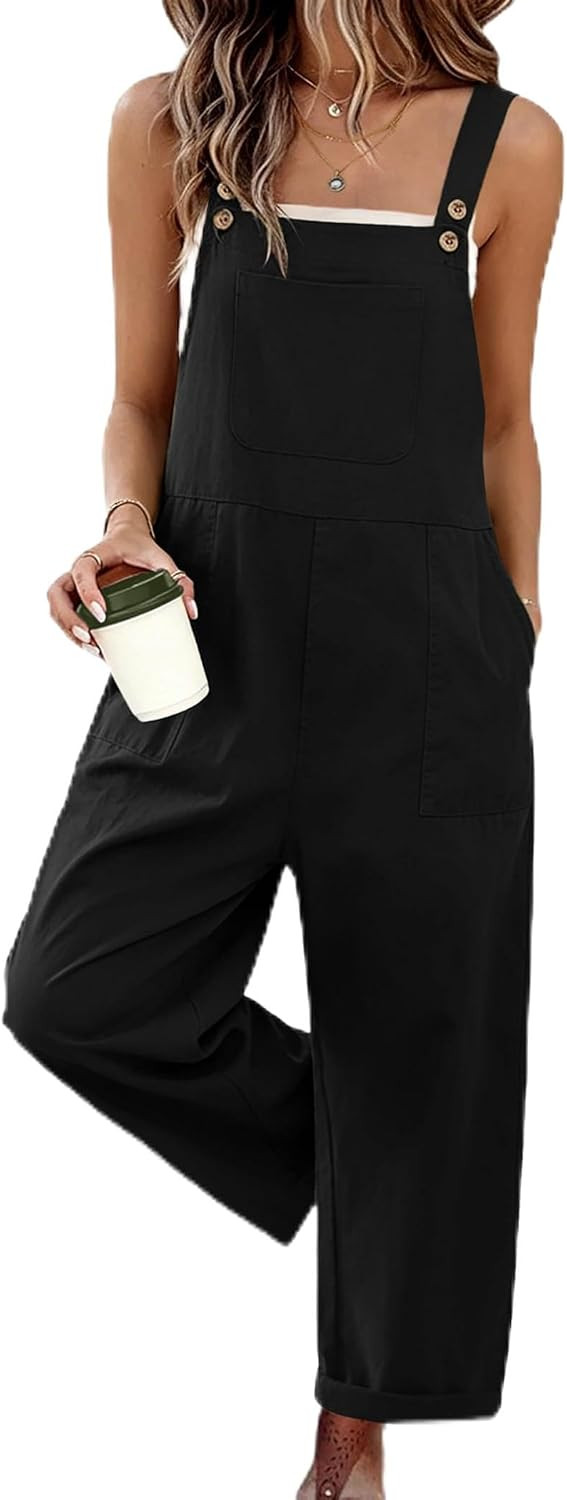 Ekouaer Overalls for Women Baggy Bib Jumpers Casual Sleeveless Jumpsuits One Piece Loose fit Rompers with Pockets 2026 | Amazon (US)