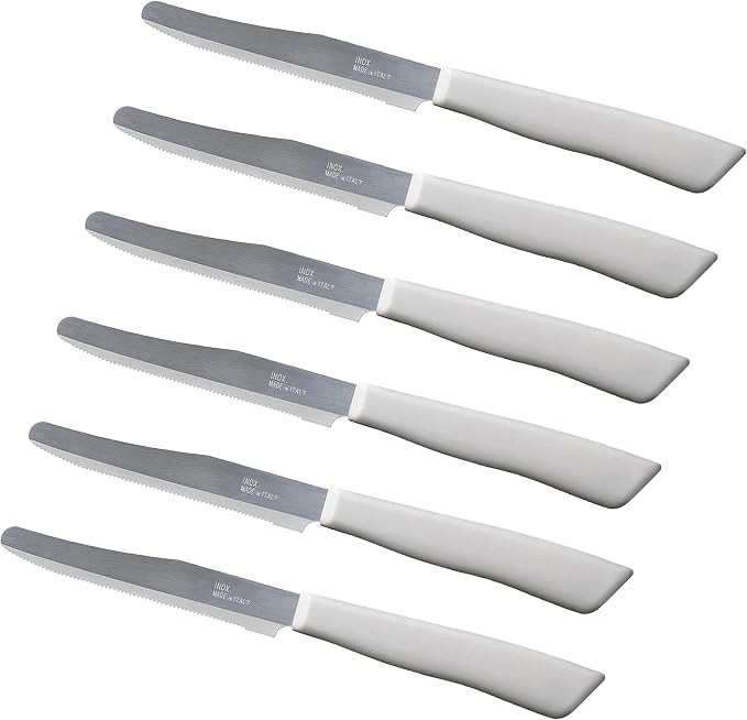 Tredoni 6 kitchen Knives - 4.3"/11cm Italian Stainless Steel Serrated Vegetable/Steak/Table Knife... | Amazon (US)
