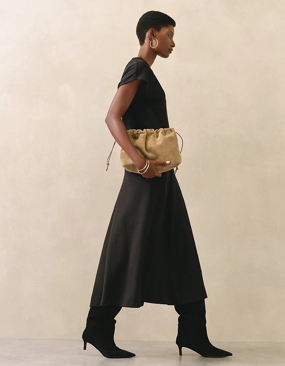 Suede Drawstring Clutch | The White Company UK & ROW