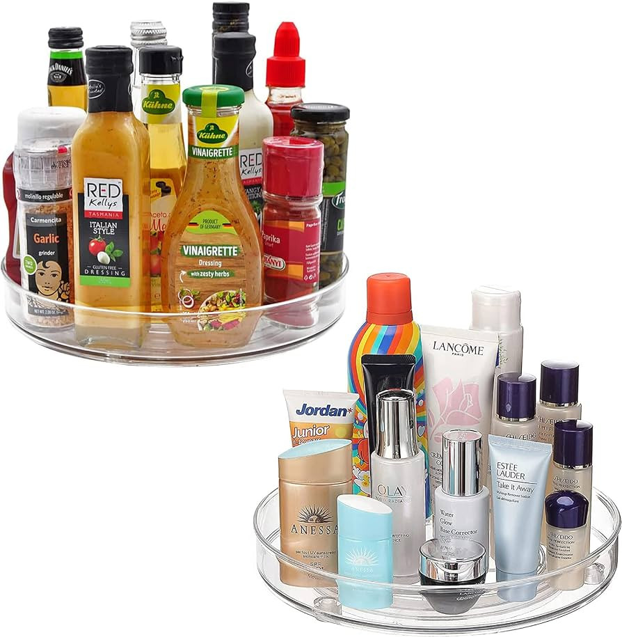 2 Pack Large Lazy Susan Rotating Turntable Organizer - for Kitchen/Bathroom, Pantry, Cabinet, Fri... | Amazon (CA)