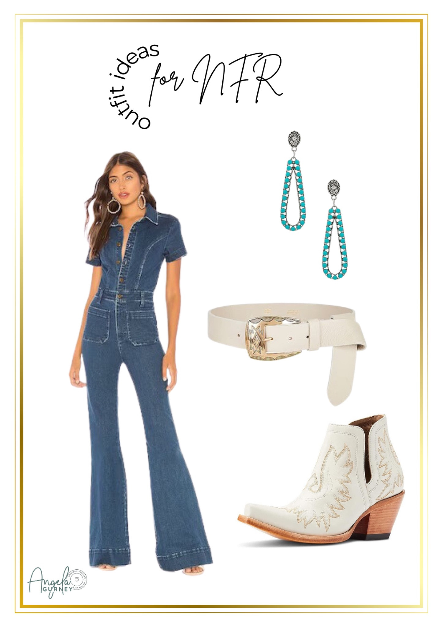 Outfit for NFR - denim jumpsuit - Ariat Dixon bootie - western vintage belt - turquoise earrings 




NFR 2023, NFR glam, NFR fashion, NFR inspo, western style, western inspo, western outfits, western fashion, rodeo fashion, rodeo style inspo, rodeo outfit idea, rodeo glam, cowgirl chic, ranch wife inspired, Yellowstone fashion, rodeo runway, western outfit, western outfits for women, turquoise jewelry, Vegas outfit, Vegas rodeo, cute rodeo outfit, country outfit, country girl style, western fashion 2023

#LTKSeasonal #LTKshoecrush #LTKworkwear