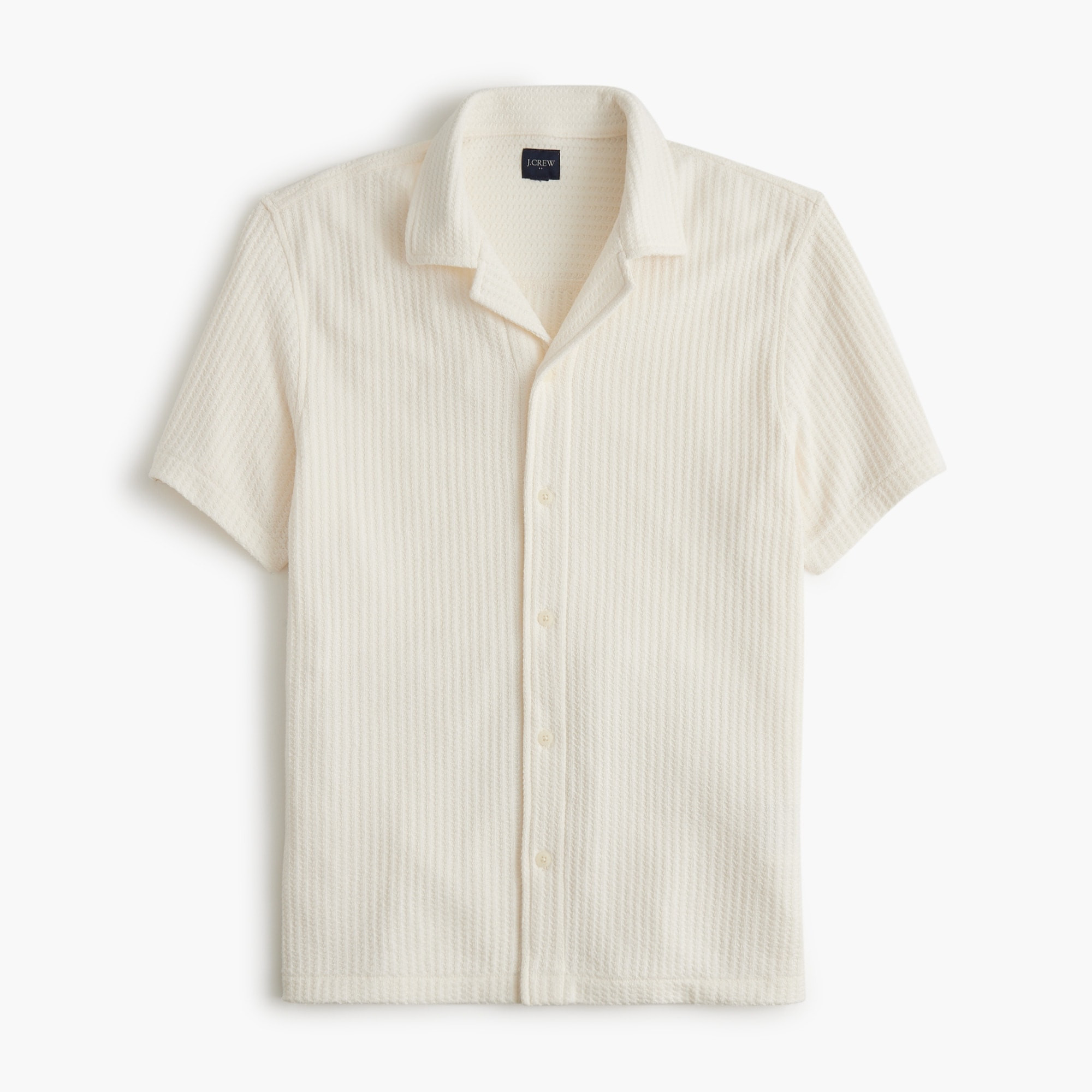Short-sleeve textured camp shirt | J.Crew Factory