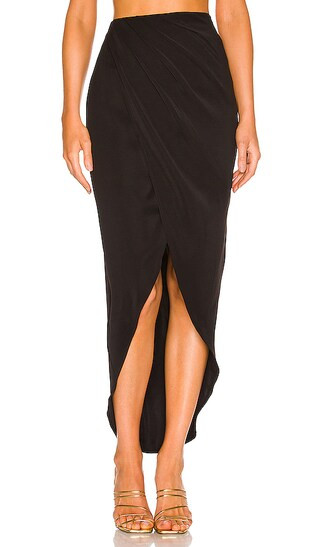 Arielle Slit Maxi Skirt in Black | Revolve Clothing (Global)