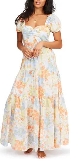 Sunrise Floral Tiered Maxi Dress | Nordstrom