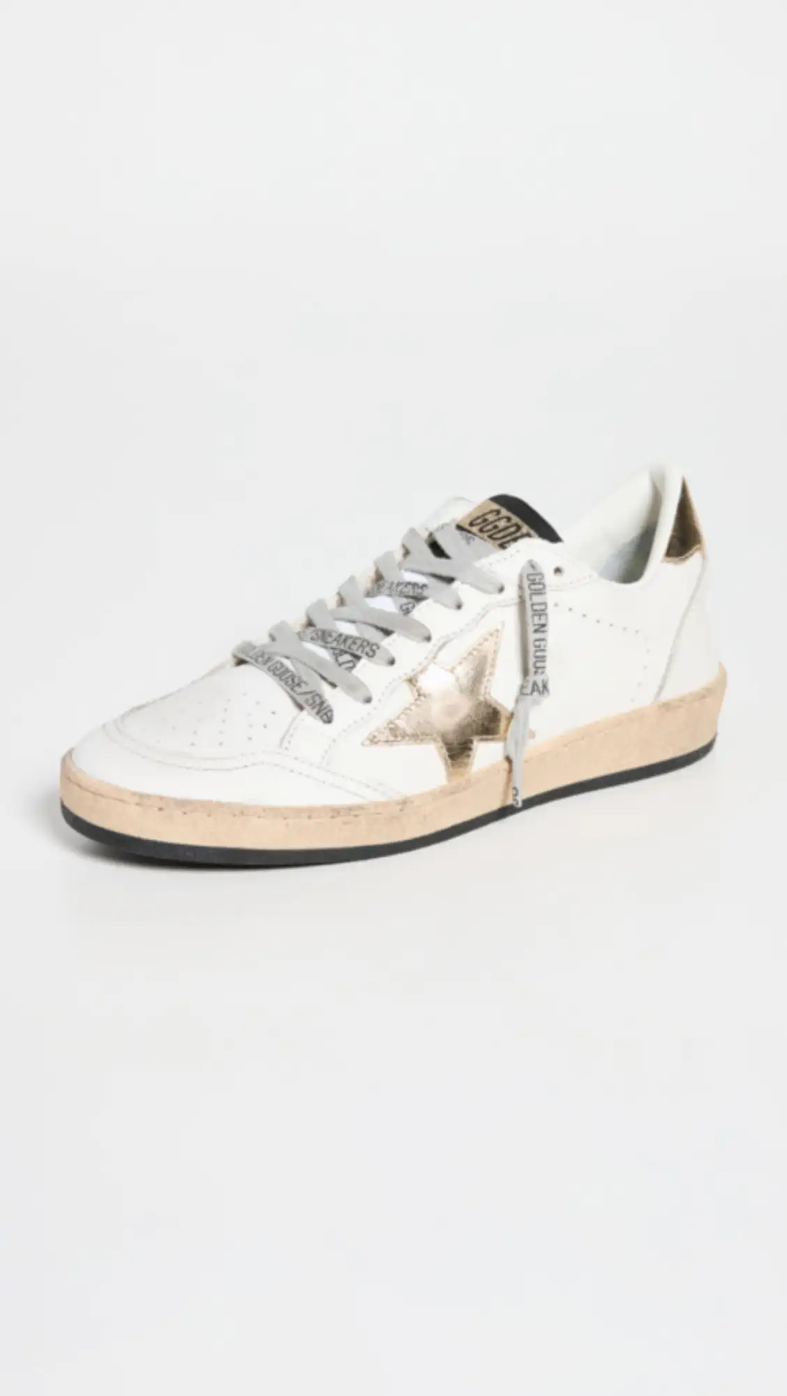 Golden Goose Ballstar Leather Upper Laminated Star Sneakers | Shopbop | Shopbop