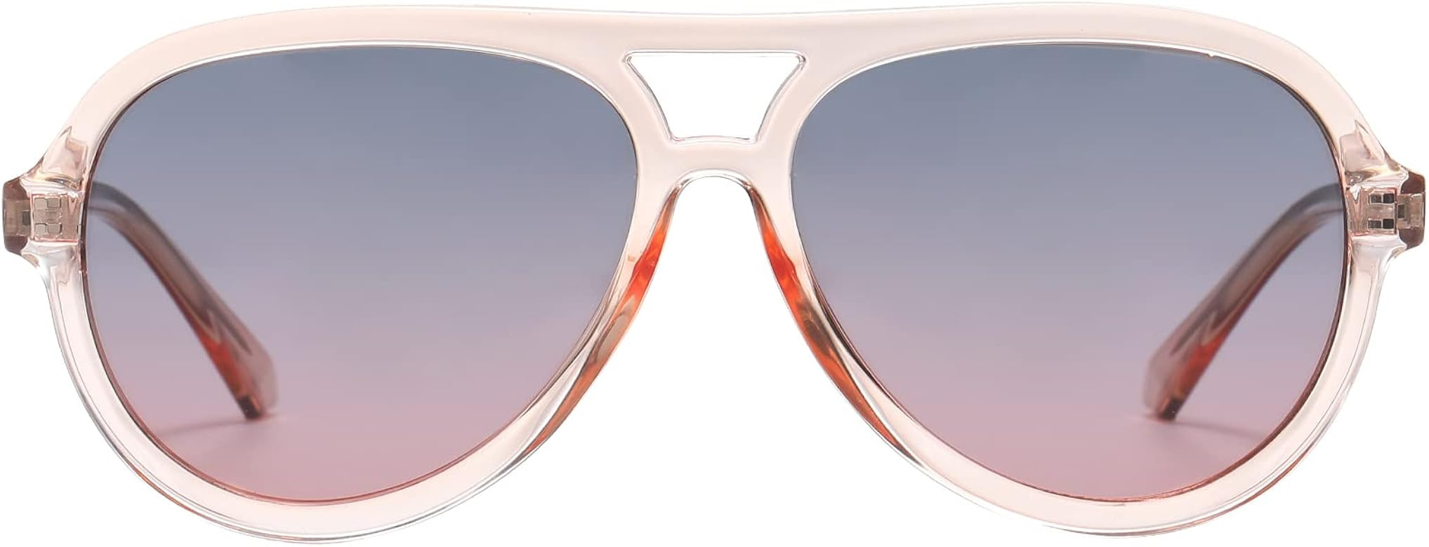 DUCO Retro Aviator Polarized Sunglasses Women Men Vintage Double Bridge Sun Glasses Classic Shade... | Amazon (US)