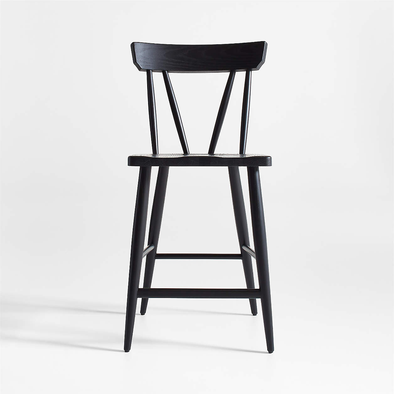 Juni Black Counter Stool + Reviews | Crate & Barrel | Crate & Barrel
