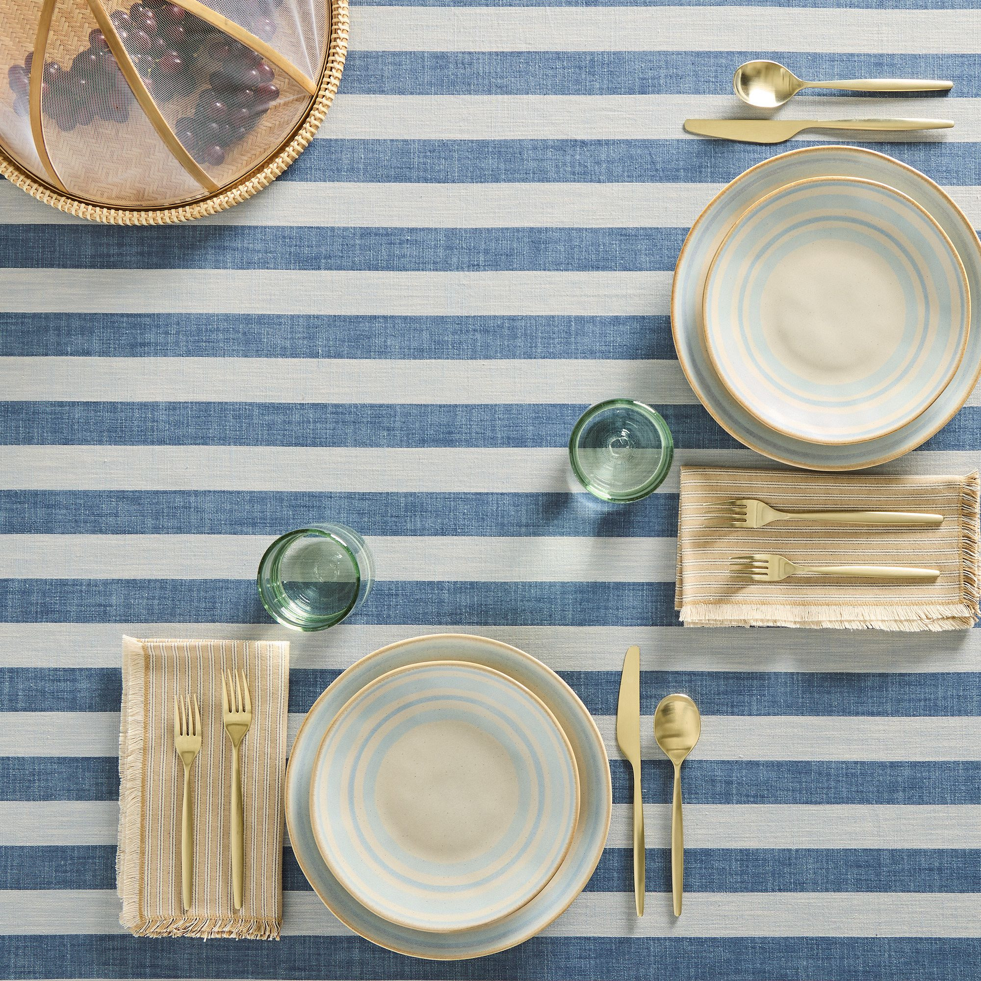 Cabana Stripe Cotton Tablecloth | West Elm (US)