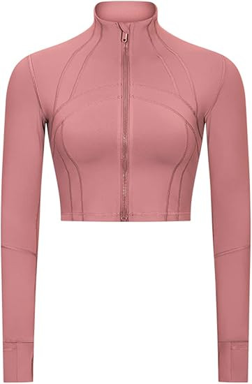 KTILG Women Workout Lightweight Jackets Zip Up Sports Running With Thumb Holes For Athletic Worko... | Amazon (US)