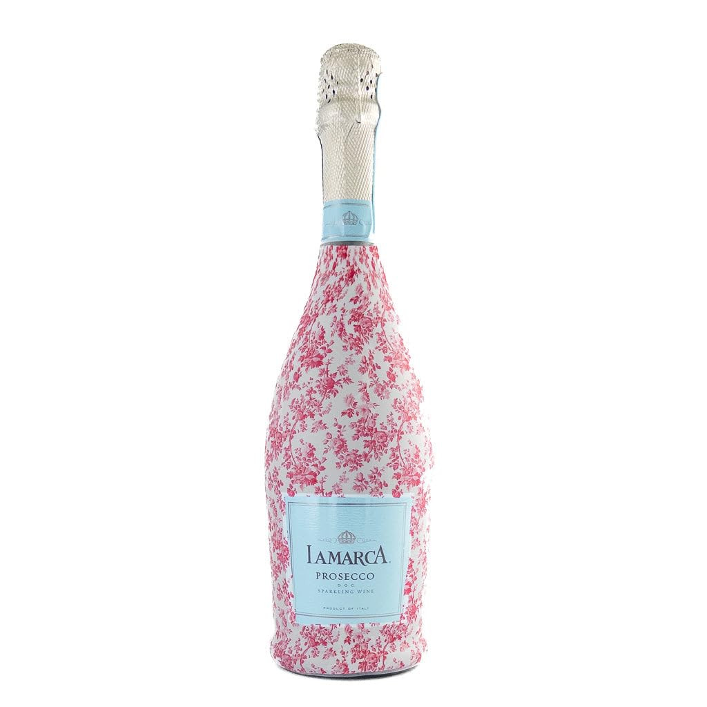 Beau Bottles Grandmillenial Pink Floral Custom Wine Label Wrap for La Marca 750ml Champagne Bottl... | Amazon (US)