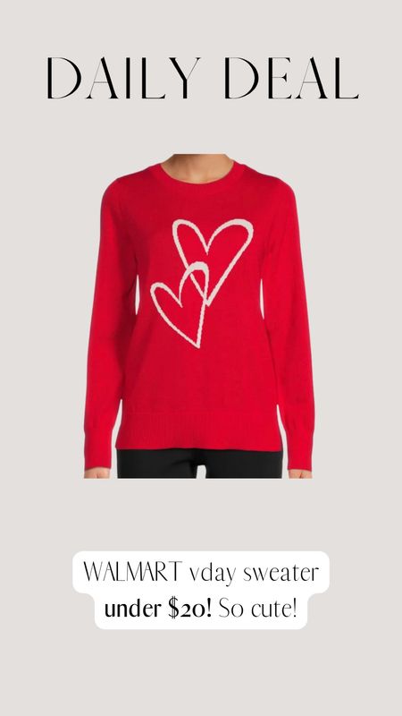 Walmart vday sweater under $20!

Lee Anne Benjamin 🤍

#LTKstyletip #LTKunder50 #LTKSeasonal