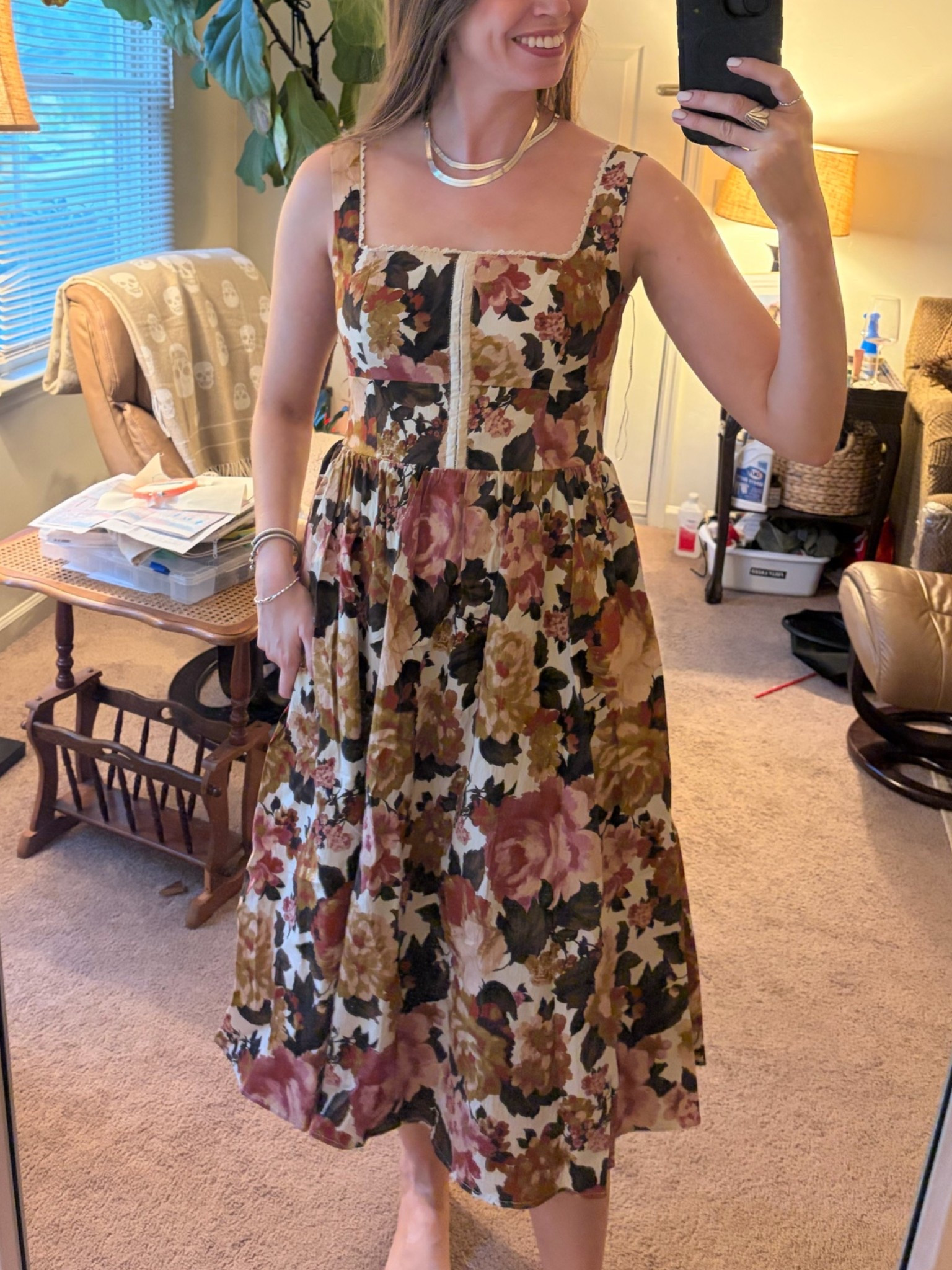This corset-style dress is sooo pretty and a great reformation tagliatelle look for less! It’s true to size. The straps are adjustable and it’s smocked in the back and has a zipper. Lined and has pockets!

#LTKSeasonal #LTKSaleAlert